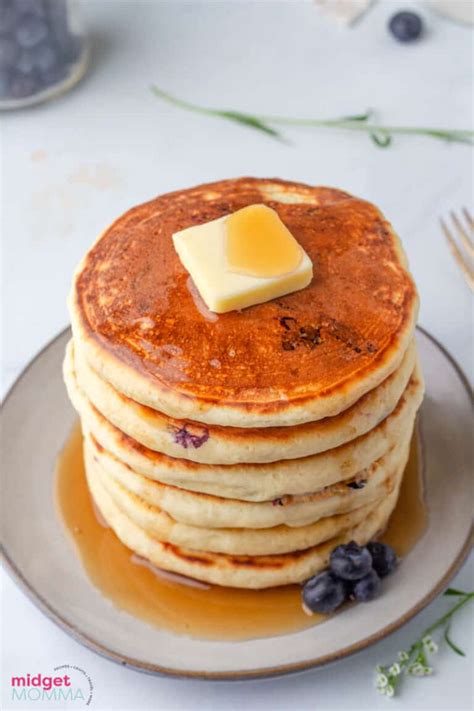 The Fluffiest Homemade Blueberry Pancakes Midgetmomma