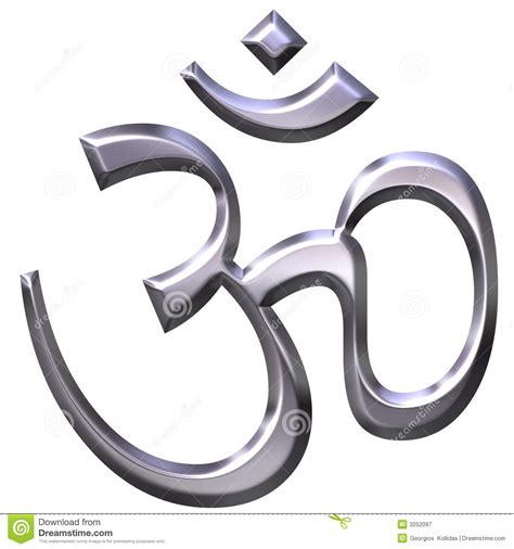 3d Silver Hinduism Symbol Stock Illustration Illustration