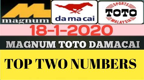 With every effort made to ensure the accuracy of the 4d results published on this website, we do not warrant its accuracy for several reasons including time. 18-1-2020 MAGNUM TOTO DAMACAI 4D PREDICTION NUMBER|LUCKY ...