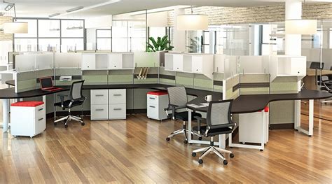 Modern Cubicles With Segmented Tile Panels With Acoustical Sound