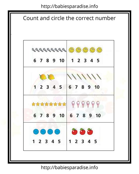 Count And Circle The Correct Number Babies Paradies