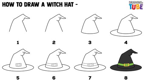 How to draw… a witch. How to Draw a Witch Hat for Kids. | Witch drawing, Witch ...
