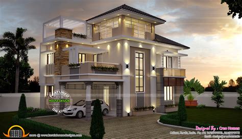 Super Stylish Contemporary House Kerala Home Design And Floor Plans