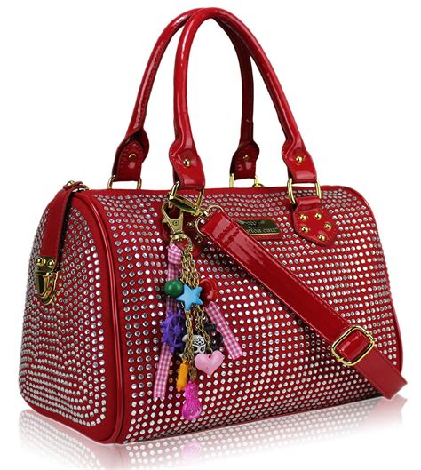 Wholesale Red Diamante Fashion Handbag
