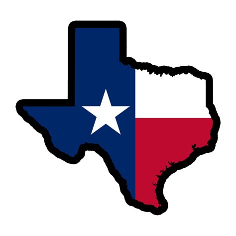 Brand New Texas Flag In The Shape Of Texas Sticker The Sticker Is 5 X