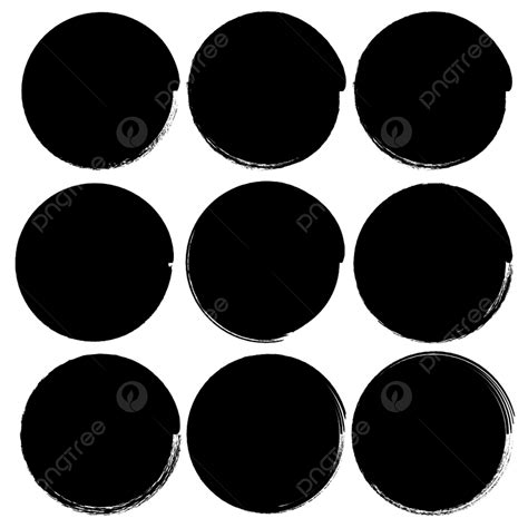 Grunge Set Vector Hd Png Images Set Of Grunge Circles Collection