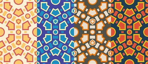Retro Geometric Hexagon Seamless Pattern 343214 Vector Art At Vecteezy