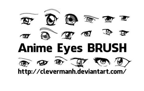 Anime Eyes Photoshop Brushes Vector Pinceles