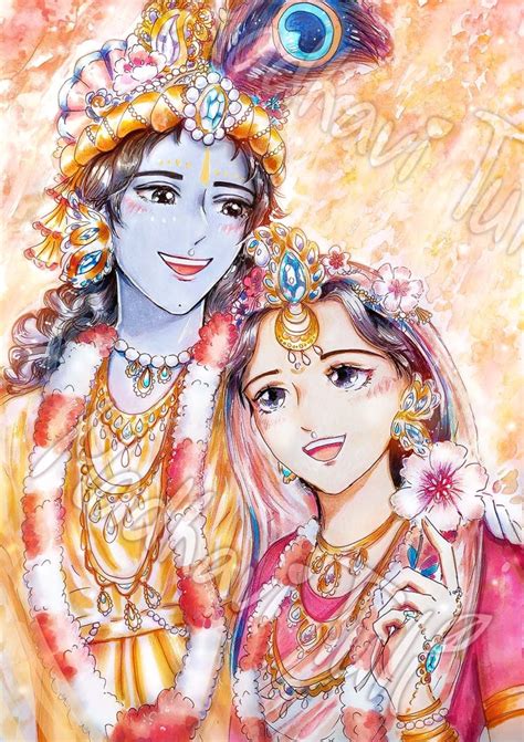 Hd File Shri Krishna With Shri Radha Radha Krishna With Lotuses