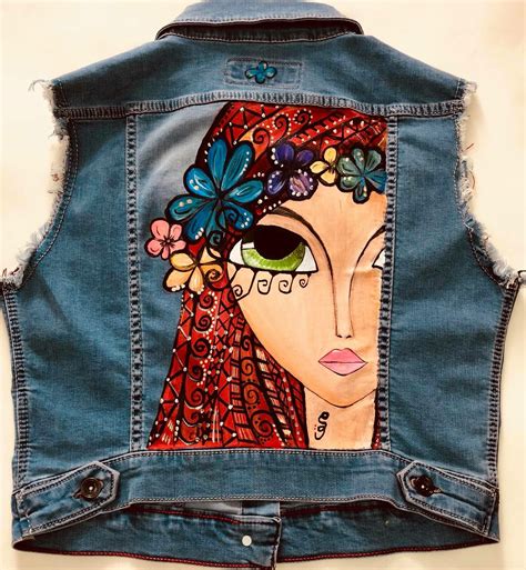 Hand Painted Dress Hand Painted Denim Jacket Painted Jeans Painted