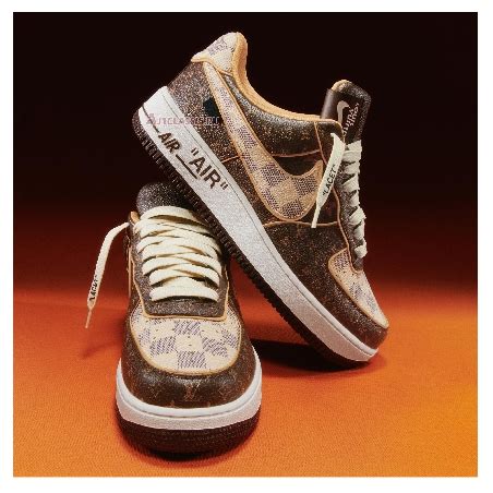 Nike X Louis Vuitton Air Force Low Brown Checkerboard Naf Lv Brown White Gold Includes