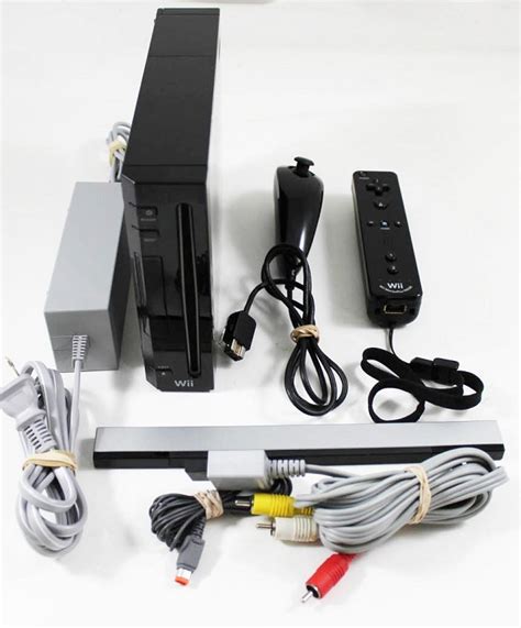 Nintendo Wii Console Black Wii Sports And Wii Sports Resort Bundle