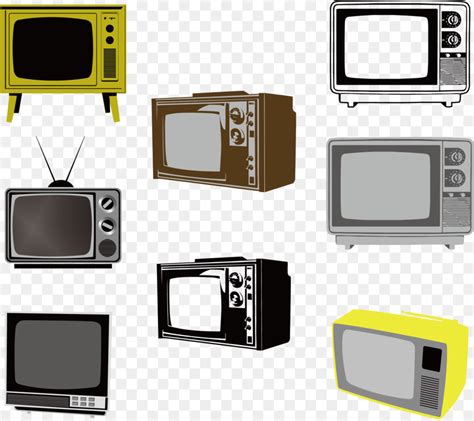 Hitam Dan Putih Televisi Televisi Set Gambar Png