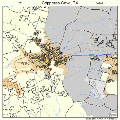 Copperas Cove Texas Street Map 4816624