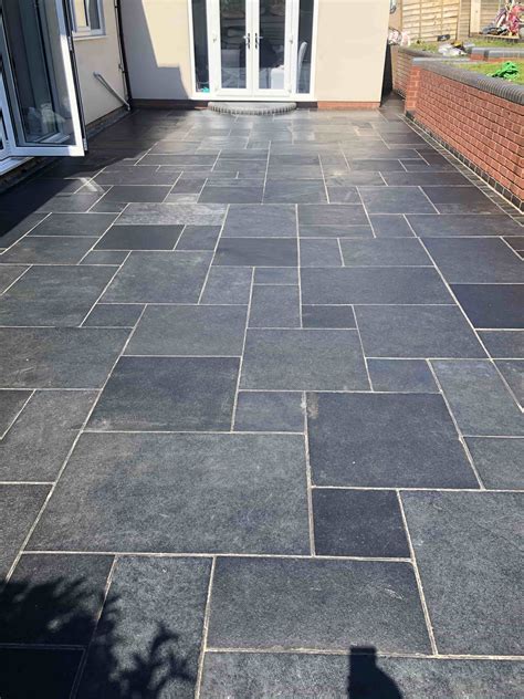 Colour Restored To Limestone Patio Tiles In Stourton Worcestershire