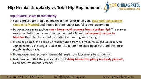 Ppt Hip Hemiarthroplasty Vs Total Hip Replacement Indications