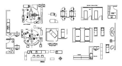 Plan Detail Of Furniture Units And Appliances 2d View Dwg File Cadbull