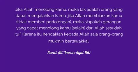Surat Ali Imran Ayat 160