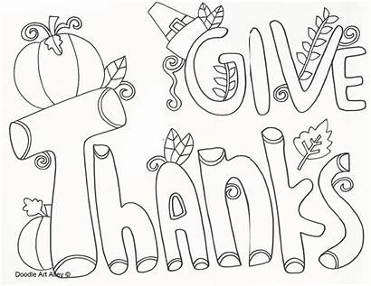 Doodle Alley Thanksgiving Coloring Pages Thanks Give