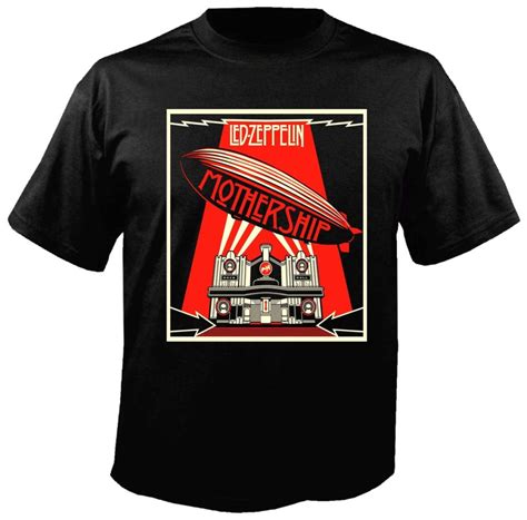 Led Zeppelin Mothership Black T Shirt Metal Rock T Shirts And Accessories