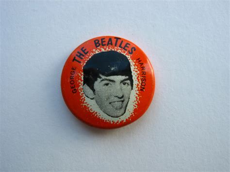 1964 The Beatles Button George Harrison By Astridfindsvintage