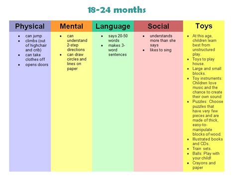 Infant Development From The 1st Through 24th Month Plus Ideas For