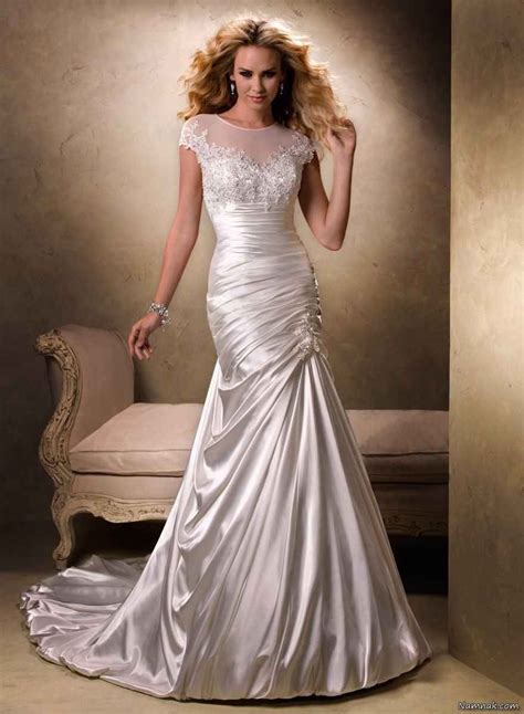 Silvery White Satin Wedding Gown Pictures Photos And Images For