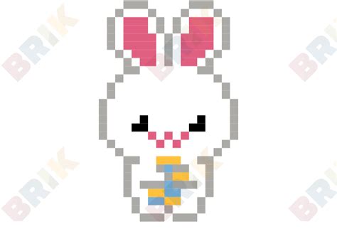 Bunny Face Pixel Art Cute Easter Bunny Face T Shirt