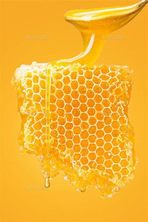 Sweet Honeycomb On Yellow Yellow Aesthetic Yellow Aesthetic Pastel