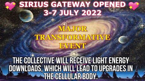 Cosmic Astrology Forecast Sirius Gateway 3 7 July 2022 Youtube