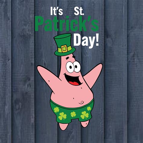 Es Ist St Patrick Es Day Patrick Star Spongebob Svg Png Und Etsy