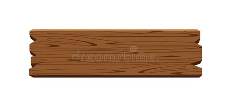 Plank Signage Wooden Plank Light Brown Isolated On White Wood Board