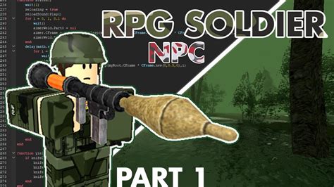 Roblox Rpg Soldier Ai Scripting Tutorial Part 1 Youtube