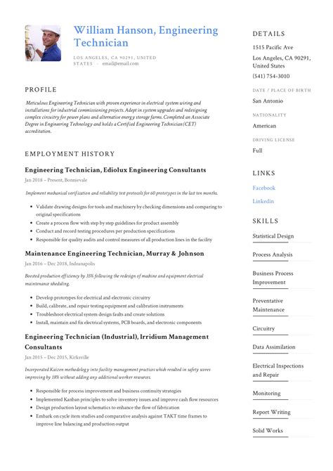 Engineering Resume Template Download