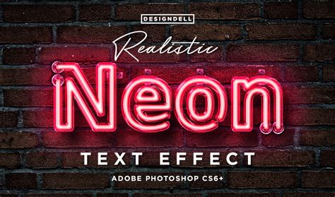Neon Photoshop Text Effect Designdell
