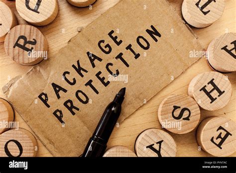 Handwriting Text Writing Package Protection Concept Meaning Wrapping