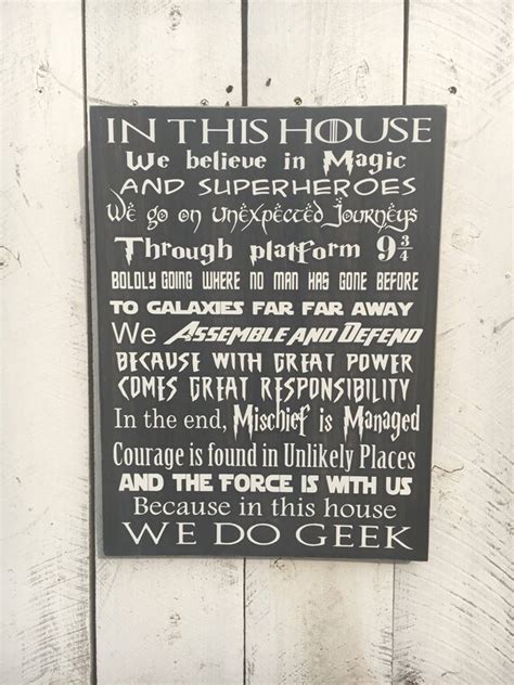 In This House We Do Geek Customize Wooden Sign Make Your Own