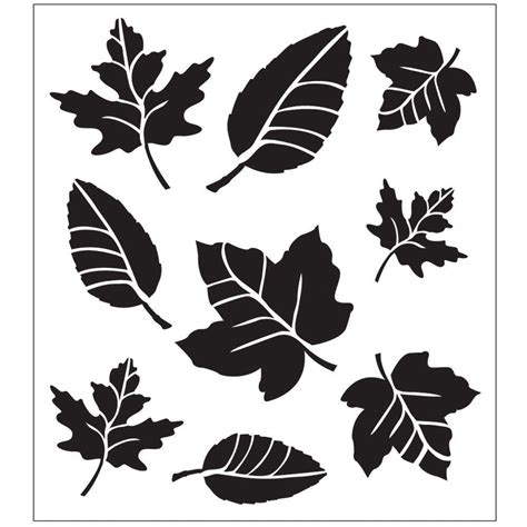 Folkart Leaf Variety Painting Stencils 30731 The Home Depot