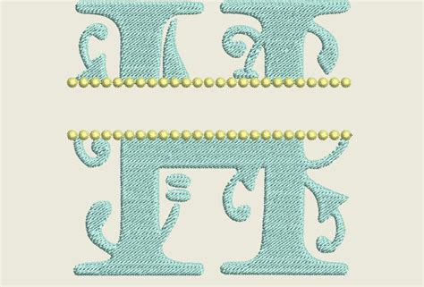 Beautiful Split Monogram Font A Z Machine Embroidery Designs And Mini