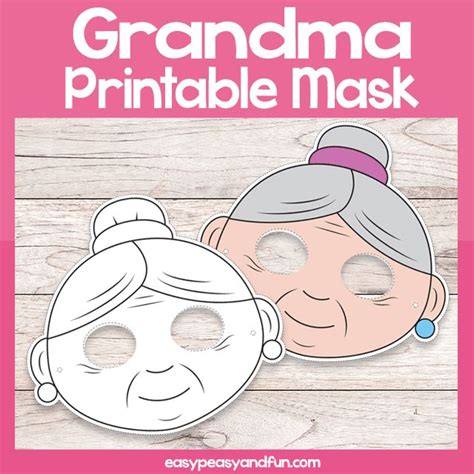 Printable Grandma Mask Template Princess Coloring Pages Printables