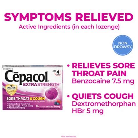 Cepacol Extra Strength Medicated Sore Throat And Cough Lozenges Mixed