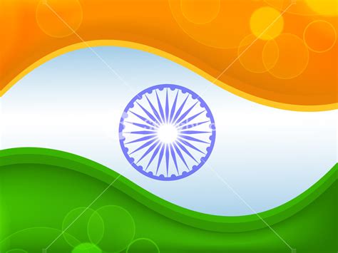 Creative Indian Flag Color Background With Wave Royalty Free Stock