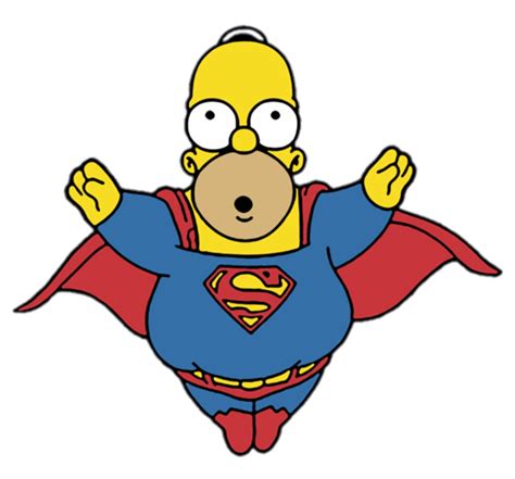 Homer Simpson Superman Transparent Png Stickpng