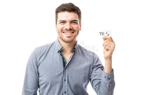 Happy Young Man Saying Yes Stock Image Image Of Casual 107594141
