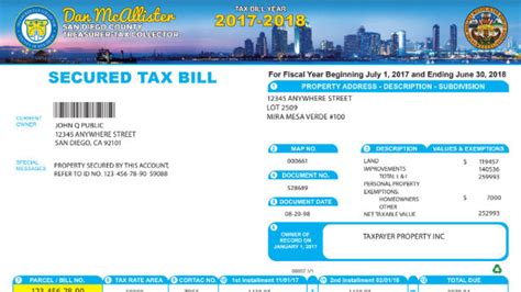 Sample Property Tax Bills