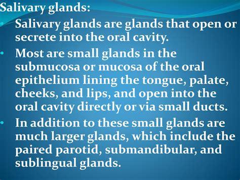 Ppt Salivary Glands Powerpoint Presentation Free Download Id3091166