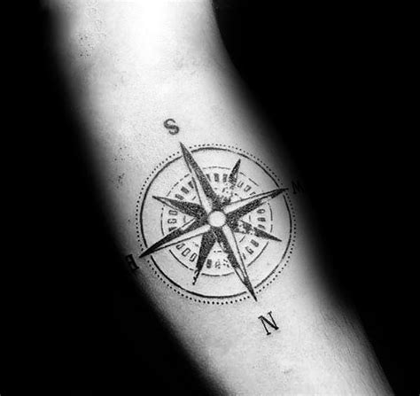Simple Compass Tattoos For Men Directional Design Ideas