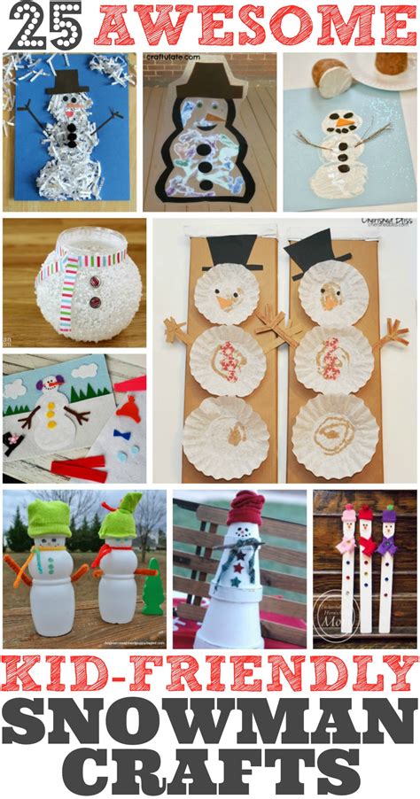 25 Easy Snowman Crafts For Kids