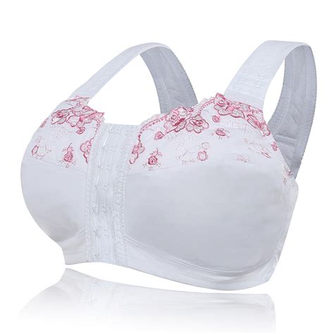 plus size g cup front closure wireless embroidery bras full coverage