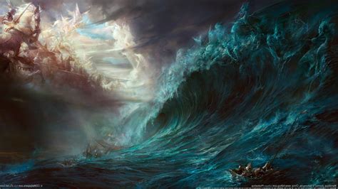 Fantasy Art Sea Artwork Gods Wallpapers Hd Desktop